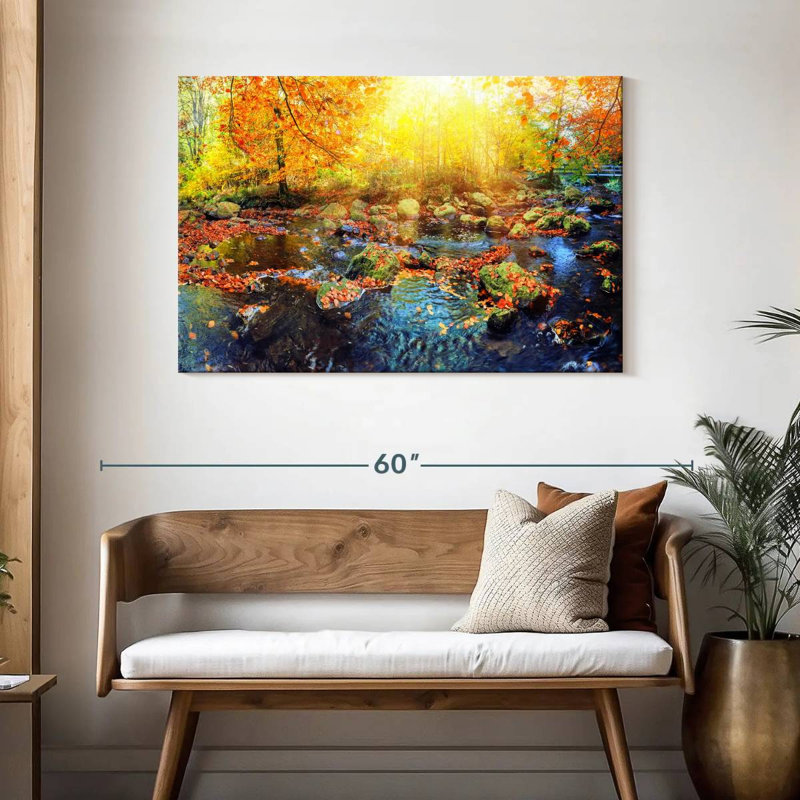 Alvord Autumn Forest Stream, H 30 po x l 45 po
