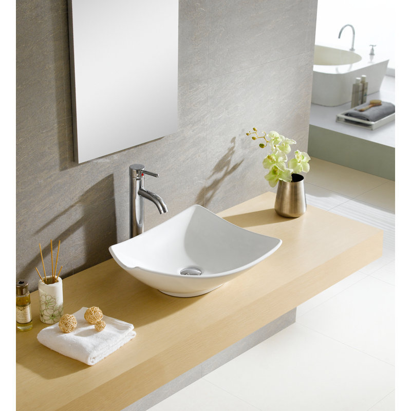 Modern Ceramic Specialty Vessel Bathroom Sink