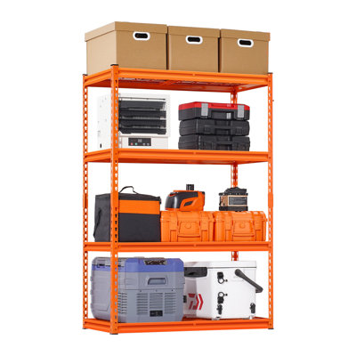 Tablettes de rangement Étagères de garage robustes réglables à 4 niveaux 2400 lb