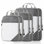 6 Set Compression Packing Cubes, Packing Cubes For Travel Compression, Compressible Packing Cubes Travel Essentials, Packing Organizers, Grey