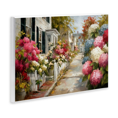 Plaque murale Faded Shutters & Bursting Blooms, design par Tina LeCour