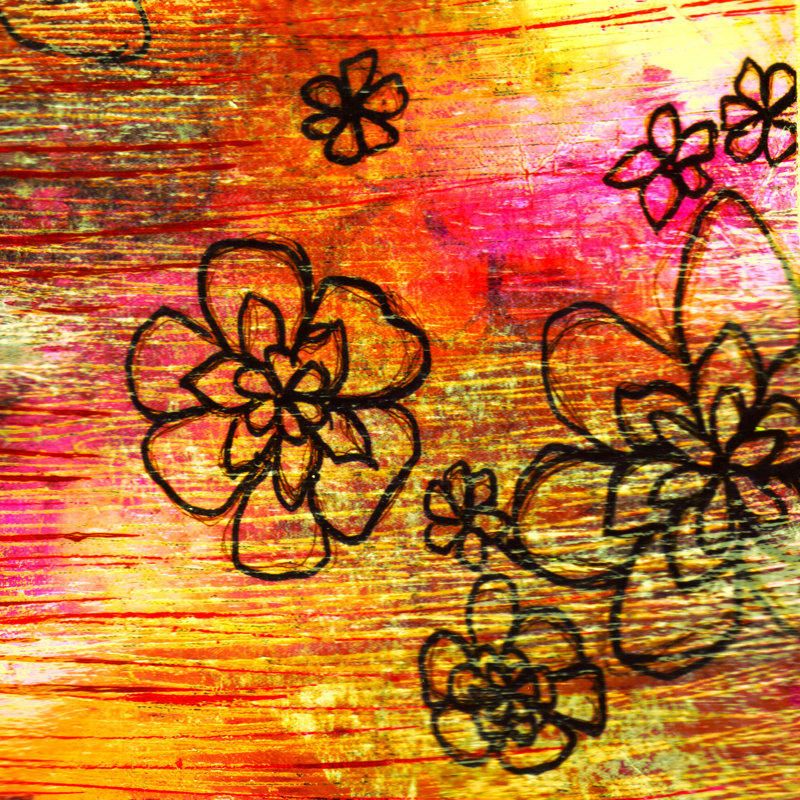 " Yellow Flowers " by Sophia Buddenhagen, 12" H x 12" W  , No, Wrapped Canvas