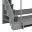 Lit escamotable double complet avec levage hydraulique intégré et bureau intégré