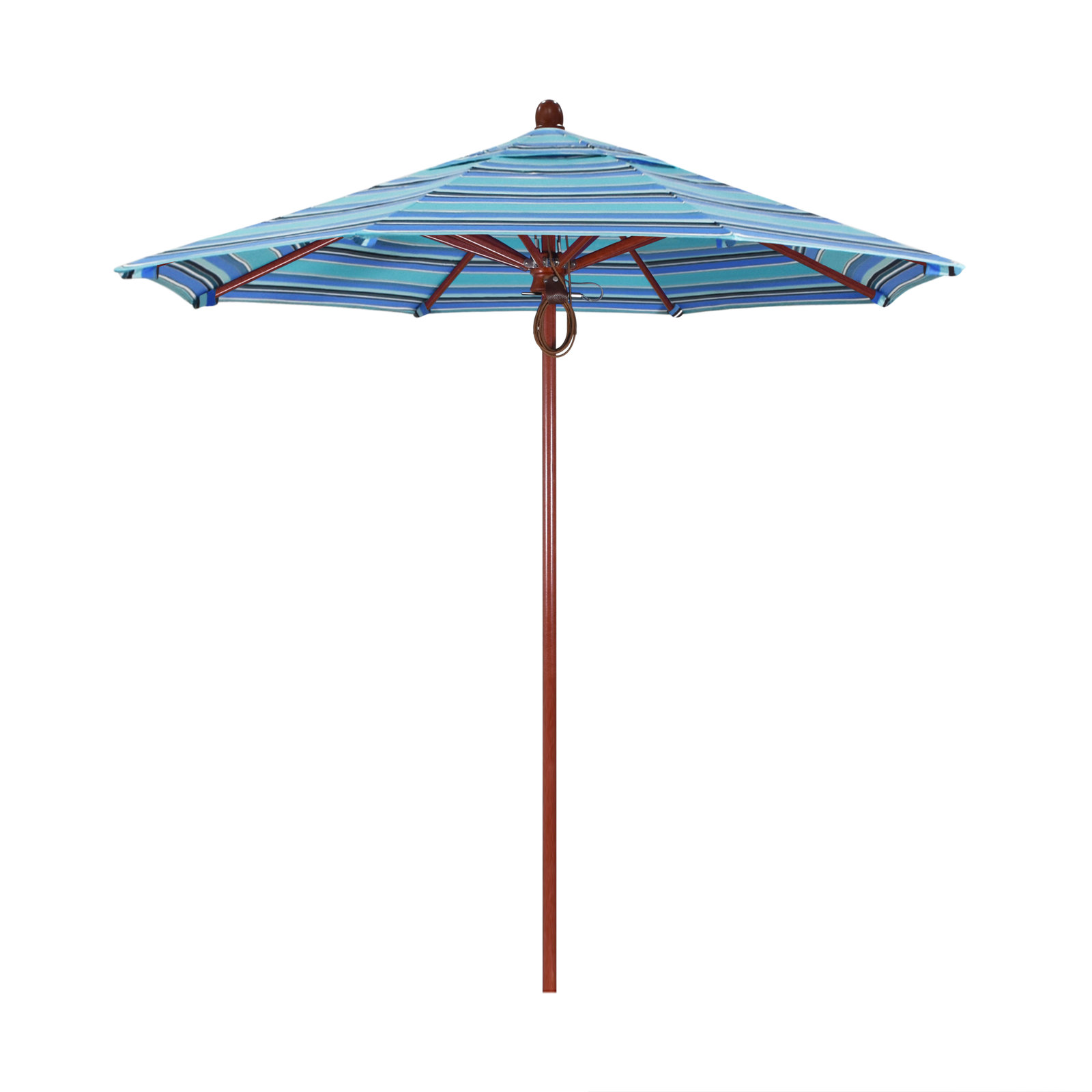 Meridien 89'' Sunbrella® Outdoor Umbrella, Dolce Oasis Stripe Sunbrella®, Red