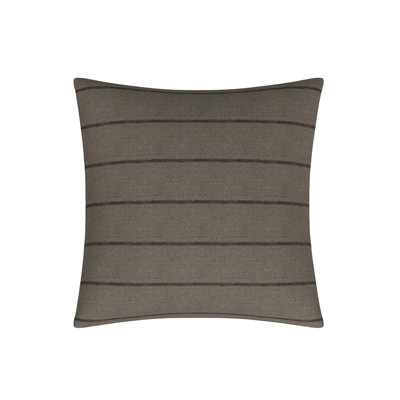 Striped Feather Linen Reversible Throw Pillow