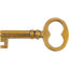 Solid Brass Small Hollow Barrel Skeleton Key Reproduction
