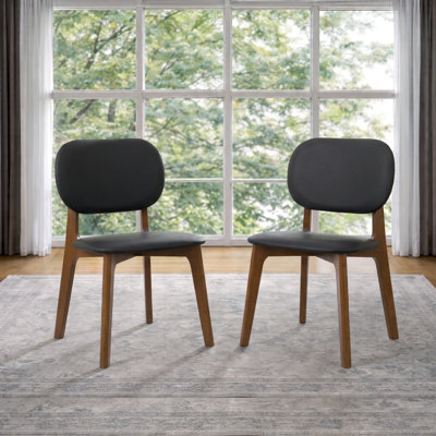 Boaz Mid-Century Modern Solid Wood Dining Chairs