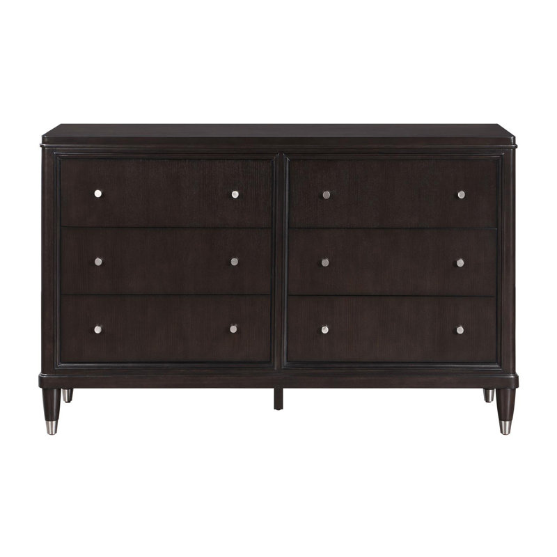 Commode 6 tiroirs brun