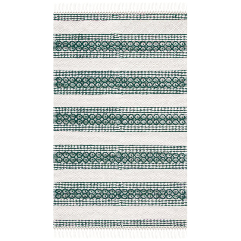 Natura Hand Woven Wool Striped Rug, Rectangle 3' x 5'