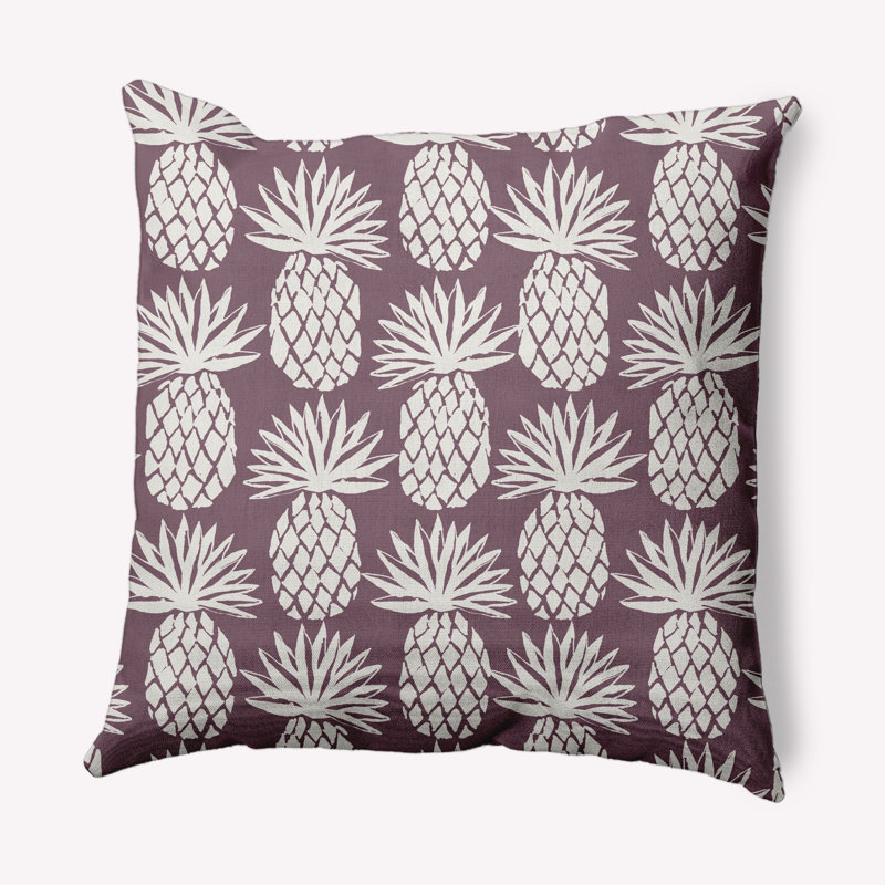 Coussin Botanical Blooms, 16 po x 16 po, Mauve ancien