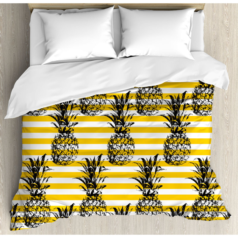 Modern & Contemporary Duvet Cover, King Duvet Cover + 2 King Shams