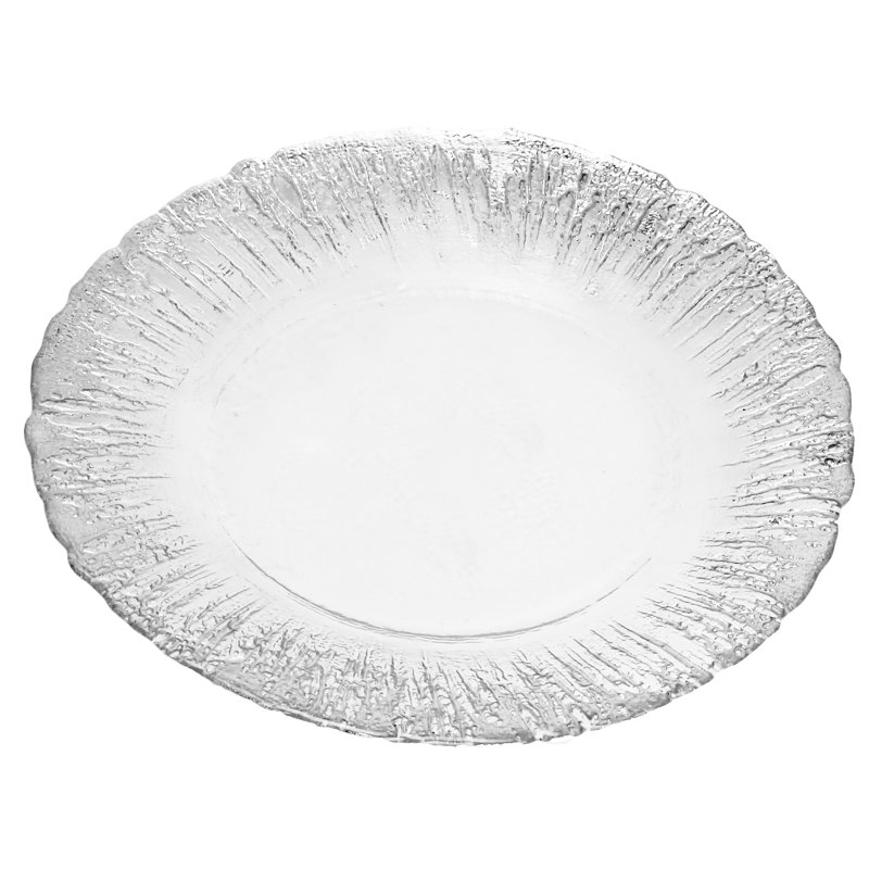 Oglesby Glass Charger, Silver