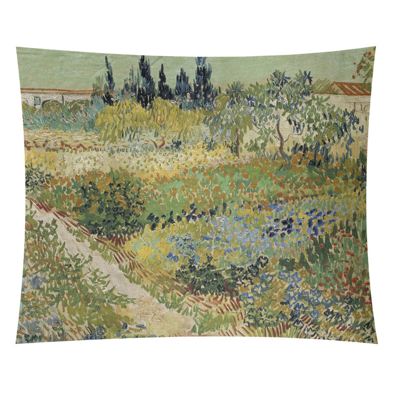 Browerville Polyester Tapestry, 107.5" H x 91" W, Green/Blue/Brown
