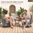 Lucama Outdoor Gliding Wicker/Rattan Chair with Cushions-1114707512-1114707518