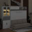 Lit escamotable mural Murphy avec canapé, tablettes, USB et lumière-800750268-800750270