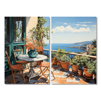 Décoration murale La Dolce, côte italienne I - Bleu