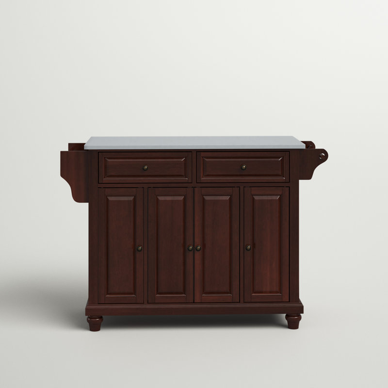 Van Kitchen Cart, Vintage Mahogany, Granite