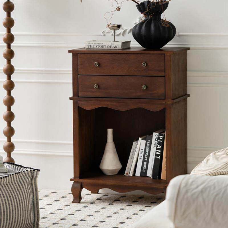 Simple two-drawer storage cabinet