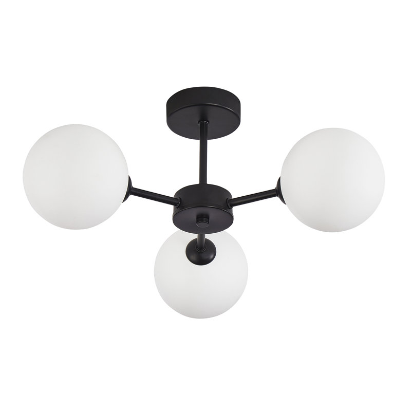 Semi Flush Mount, Matte Black