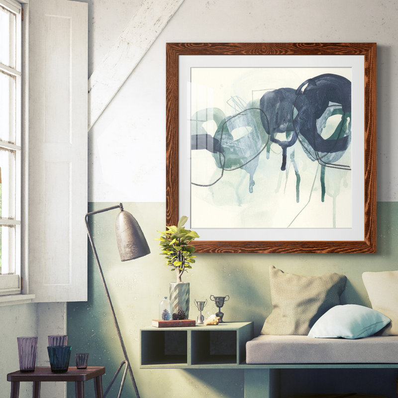 Chaîne Verdigris II - reproduction encadrée de qualité supérieure - prête à être accrochée, Érable encadré