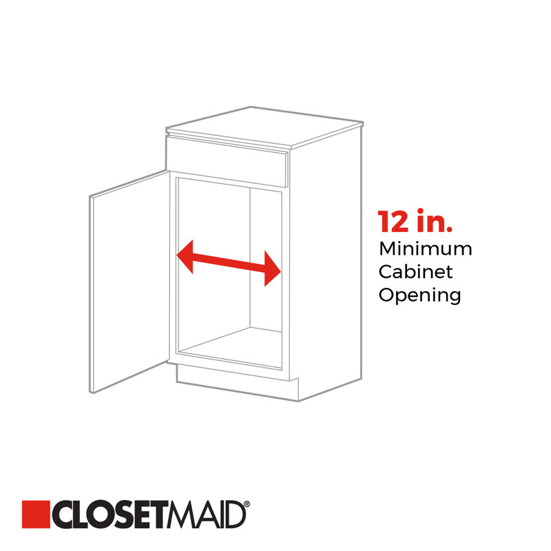 Nickel-Finish Steel Pull-Out Cabinet Organizer, 10.87"