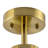 3-light Ribbed Glass Sputnik Semi Flush Mount