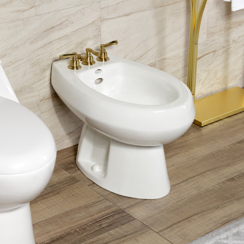 Robinet de bidet vertical à 3 poignées, Laiton brossé