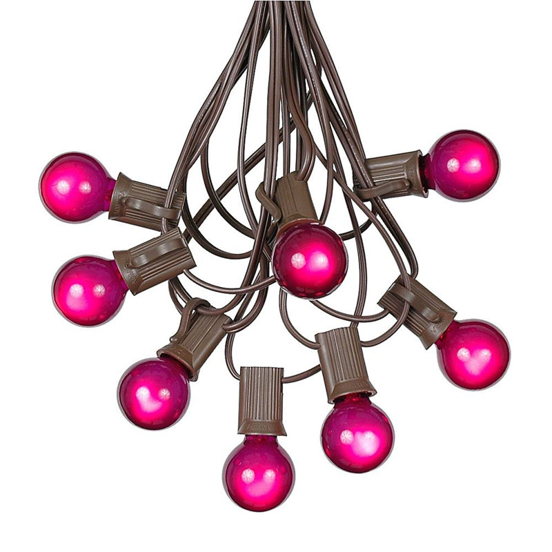 Outdoor 25 - Bulb 25'' Plug-in Globe String Light, Purple