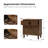 Satine 28" W Solid Wood 4-Drawer End Table with Built-In Electrical Outlet-1885279642
