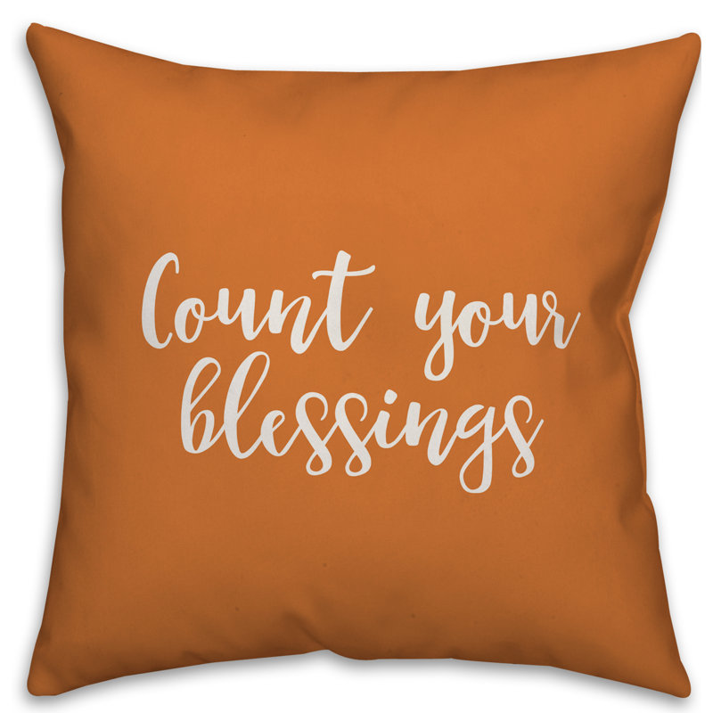  Comptez vos oreillers, Orange, Housse de coussin