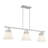 Omoro 3-Light Linear Chandelier in Brushed Nickel-1963462809