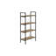 Bibliothèque à 4 niveaux avec finition en stratifié aspect bois, taupe