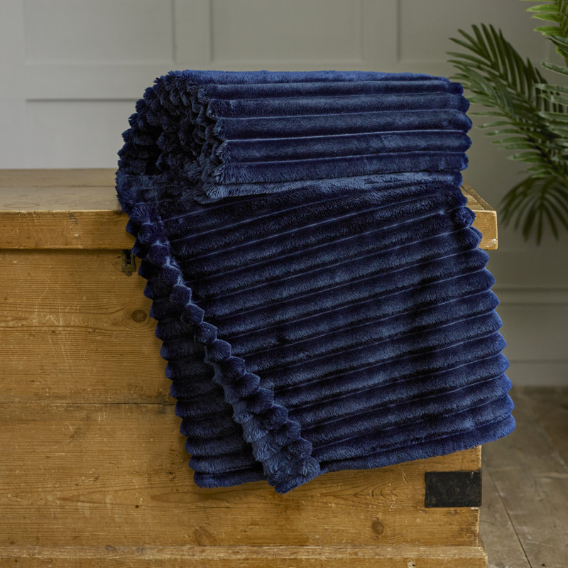 Plain Weave / Muslin Throw Blanket, Navy