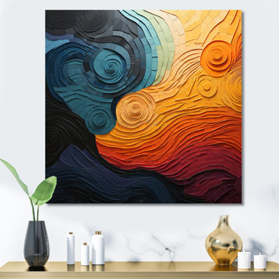 «Teal Orange Op Rhythmic Illusion II», reproduction