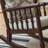 Elegant solid walnut environmental rocking chair