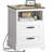 18" Farmhouse Night Stand With Charger Station, Wood Nightstand With Drawers, Bedside Table Nightstands With Storage Shelf, Rustic Side Table End Table, Night Stands For Bedroom Living Room-1704831443
