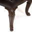 Chaise capitonnée capitonnée en brun