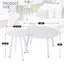 Ensemble de 2 tables basses rondes de patio gigognes, résistantes aux intempéries, blanches