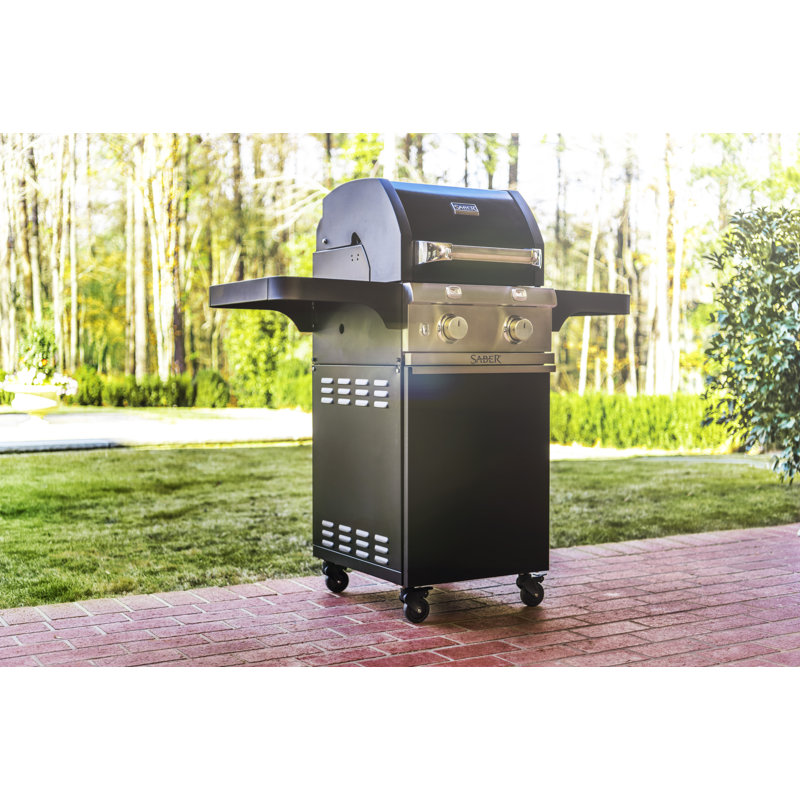 Saber 2-Burner Propane Gas and Charcoal Grill
