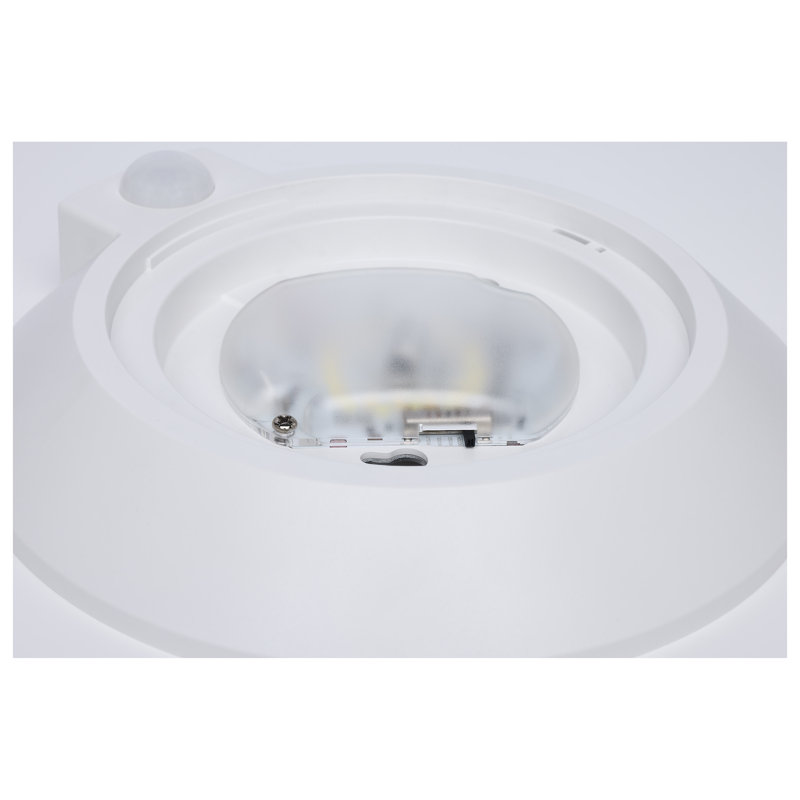7 Inch LED Disk Light 27K/3K/35K/4K/5K CCT Selectable Occupancy Sensor White Finish, 1.56" H x 7.4" W x 7.4" D