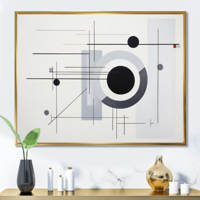 " Gray Suprematism Geometric Symphony I "