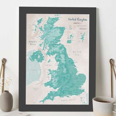 UK As Art Map - Tarragon - Print