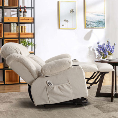 Power Lift Recliner Chair with Remote Control, Massage Heated Recliner,Electric Recliner for Elderly by Latitude Run