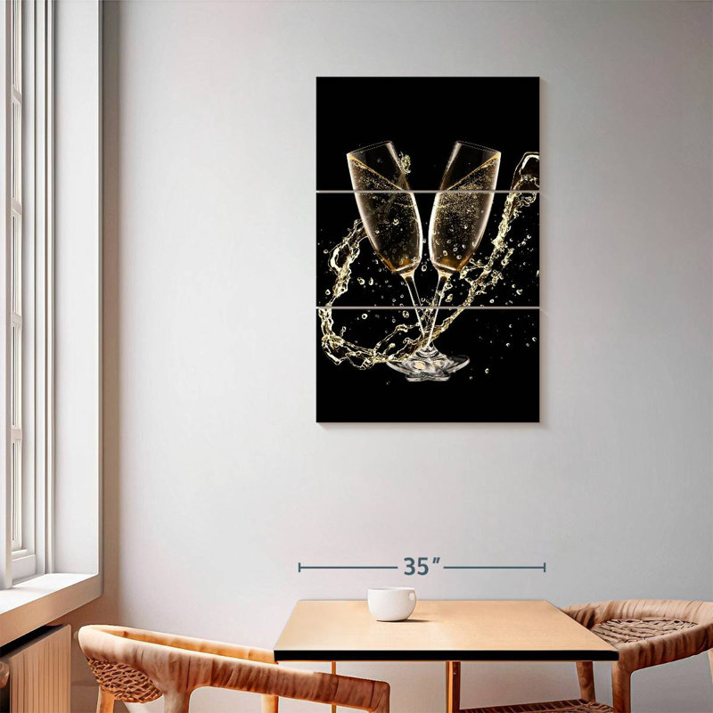 Yarlin Fizzy Champagne Splash, 57" H x 36" W
