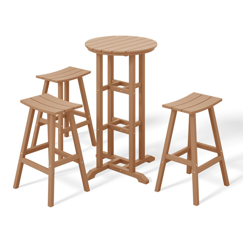 Ensemble repas extérieur pour 3 personnes Laguna, Brun