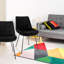 Chaise d'appoint rembourrée en velours capitonné Stoker-2145662561
