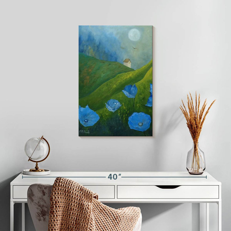 Alvord Blue In The Fields, 24" H x 16" W
