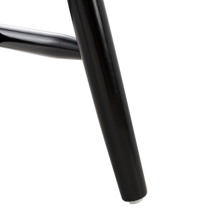 Chaise en bois massif Antoya, Noir