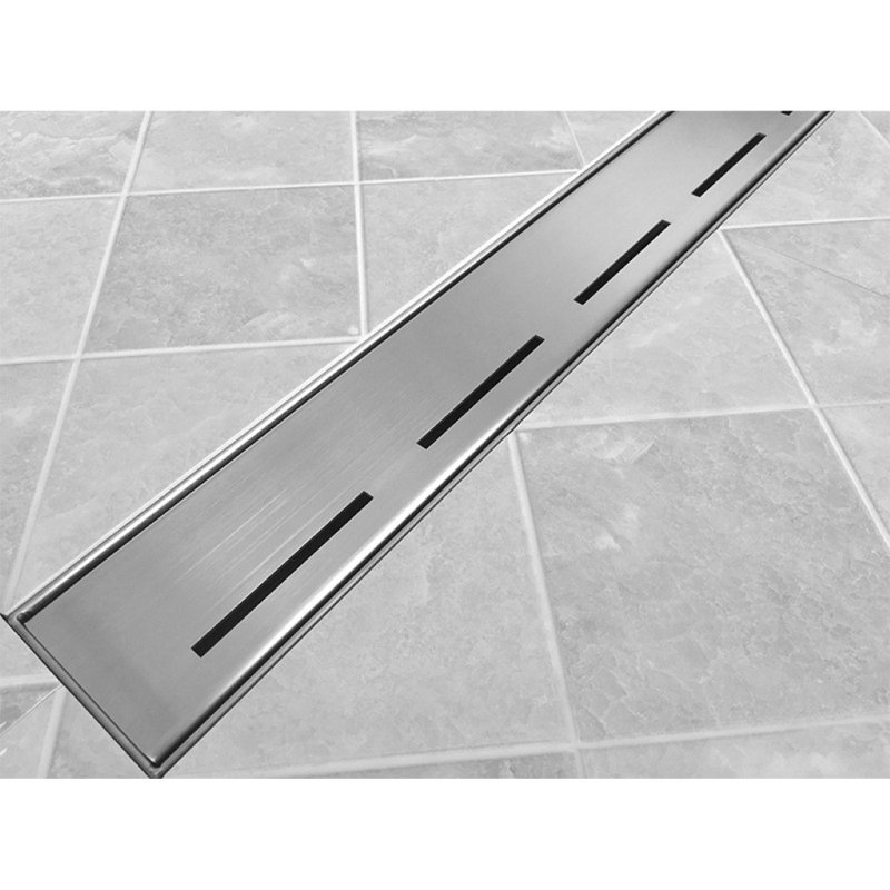 Pinajian Linear Grid Waste Shower Drain, 7cm H x 100cm W x 5cm D