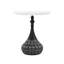 Table basse blanche et noire martelée à la main pour le salon, décor en métal, 21 po de largeur, 22,92 po de hauteur, 7,12 lb, table basse décorative simple, aspect blanc et noir, taille, assemblage sans tracas